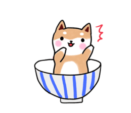 MameShiba-dog and Japanese DONBURI sticker #4154284
