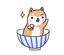 MameShiba-dog and Japanese DONBURI sticker #4154286
