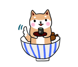 MameShiba-dog and Japanese DONBURI sticker #4154288