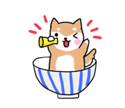 MameShiba-dog and Japanese DONBURI sticker #4154289