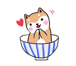 MameShiba-dog and Japanese DONBURI sticker #4154290