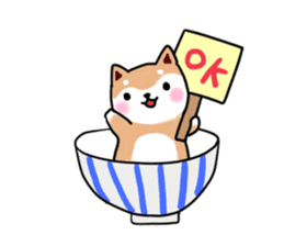 MameShiba-dog and Japanese DONBURI sticker #4154291