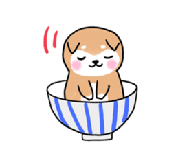 MameShiba-dog and Japanese DONBURI sticker #4154294
