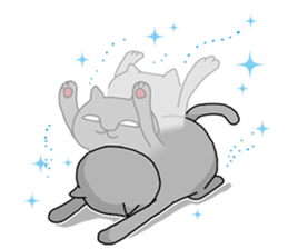 A cat is proud & take a modest attitude. sticker #4154510