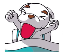 White dog "SIRO" sticker #4154537