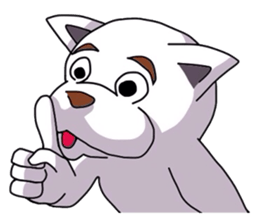 White dog "SIRO" sticker #4154553