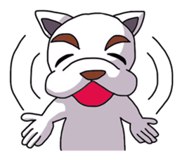 White dog "SIRO" sticker #4154572