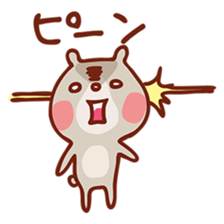 Mr. bear with black abdomen, stamp sticker #4154740