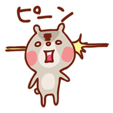 Mr. bear with black abdomen, stamp sticker #4154740