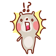 Mr. bear with black abdomen, stamp sticker #4154763