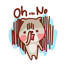 Mr. bear with black abdomen, stamp sticker #4154772