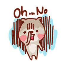 Mr. bear with black abdomen, stamp sticker #4154772