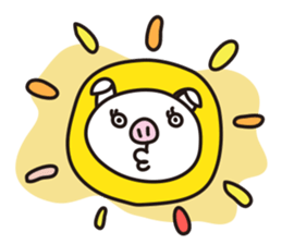 Cute pig. sticker #4154870