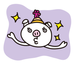 Cute pig. sticker #4154871