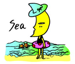 Ms.Crescent moon sticker #4155132