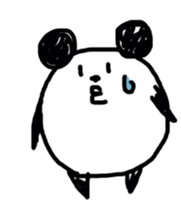 Drawn panda sticker #4155136