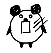 Drawn panda sticker #4155141