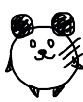 Drawn panda sticker #4155154