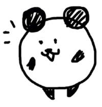 Drawn panda sticker #4155160