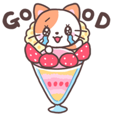 Fruit parfait cats sticker #4156101