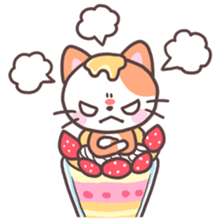 Fruit parfait cats sticker #4156105
