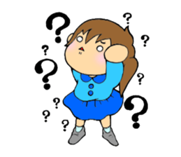 Little girl and bear's everyday sticker #4157664