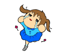 Little girl and bear's everyday sticker #4157665