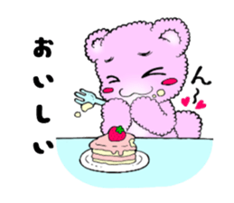 Little girl and bear's everyday sticker #4157666