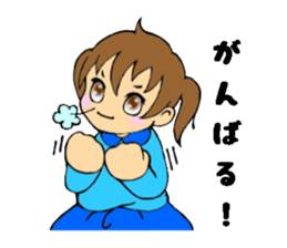 Little girl and bear's everyday sticker #4157668