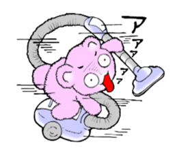 Little girl and bear's everyday sticker #4157674