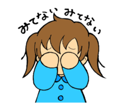 Little girl and bear's everyday sticker #4157689