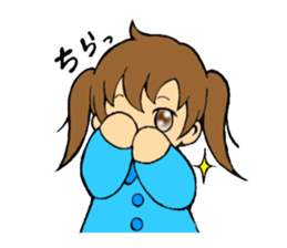 Little girl and bear's everyday sticker #4157690