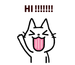 White kitty 2 sticker #4158140