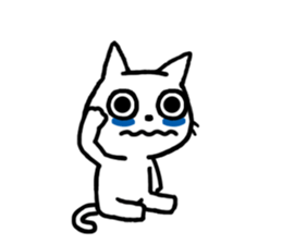 White kitty 2 sticker #4158152