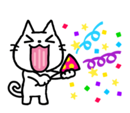 White kitty 2 sticker #4158160