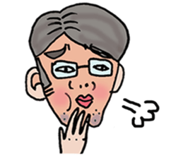 It's exaggerated. sticker #4158205