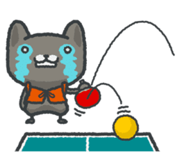 talk in table tennis!Sticker Black cat sticker #4158422