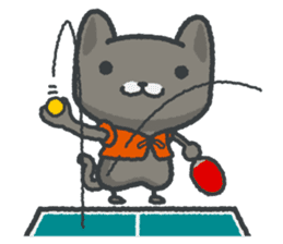 talk in table tennis!Sticker Black cat sticker #4158427