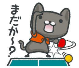 talk in table tennis!Sticker Black cat sticker #4158428