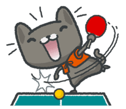 talk in table tennis!Sticker Black cat sticker #4158452