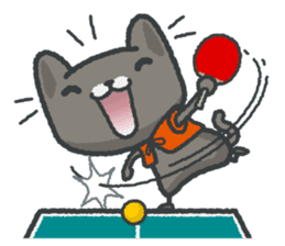 talk in table tennis!Sticker Black cat sticker #4158452
