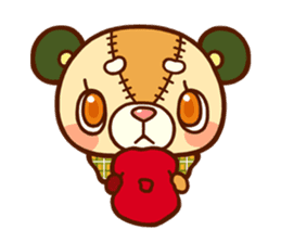 kuma-kuma stuffed sticker #4159622