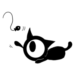 Monochrome Eye cat sticker #4160584