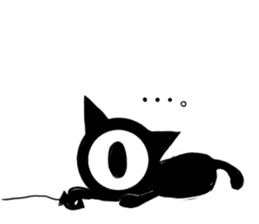 Monochrome Eye cat sticker #4160585