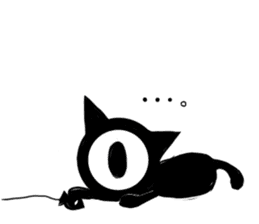 Monochrome Eye cat sticker #4160585
