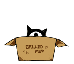 Monochrome Eye cat sticker #4160588