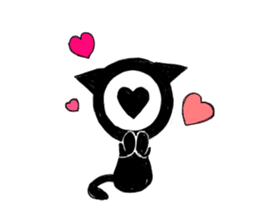 Monochrome Eye cat sticker #4160599