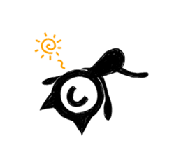 Monochrome Eye cat sticker #4160600