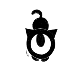 Monochrome Eye cat sticker #4160606