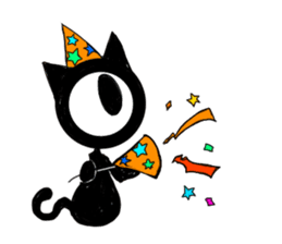 Monochrome Eye cat sticker #4160610